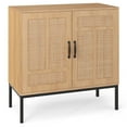 thumbnail image 1 of Gymax Armoire de Rangement en Rotin avec Buffet à 2 Portes et Tablette Réglable à 3 Positions, 1 of 10