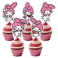 thumbnail image 7 of 40 PCS For My Melody Cartoon Themed Party Decorations and Favors Set – Banner, 20 Balloons and 13 Cupcake Toppers, 6 Spiral Ornament for Celebration Birthday Parties Supplies, 7 of 7