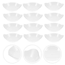 HEANUJJ 50 Pcs Clear Fruit Appetizer Plates Set, Transparent Small Dish for Snacks and Party Serving