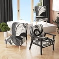 thumbnail image 2 of Designart "Black And White Minimalistic Painting" Upholstered Modern Accent Chair - Arm Chair, 2 of 5