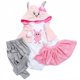thumbnail image 1 of Set de ropa para niña Reborn Baby Doll de 19 a 24 pulgadas con conejo, 1 of 6