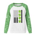 thumbnail image 4 of Qiopertar Mode Femmes Imprimé Col Rond Pull Tops Manches Longues Blouse Confortable Chandail en Molleton Offres de la Semaine Liquidation Moins de 5$ jusqu'à 90 % de Réduction, 4 of 4