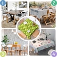 thumbnail image 4 of Yellow Lemon Fruit Slices Green Pattern Square Tablecloth,Waterproof Square Table Cover,Wipeable Spillproof Washable Table Cover for Home Kitchen Party Decor 60"x60"(152x152cm), 4 of 6