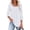 White, variant on Ronuti 3/4 Length Sleeve Womens Tops Crew Neck Pleated Blouses For Women Dressy Casual Tunic Shirts