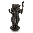 thumbnail image 2 of Enchanting Bronze Finish Triple Form Hecate Greek Goddess of Magic and Moonlight Resin Statue: A Meticulously Detailed Addition to Your Mythology Collection, 2 of 4