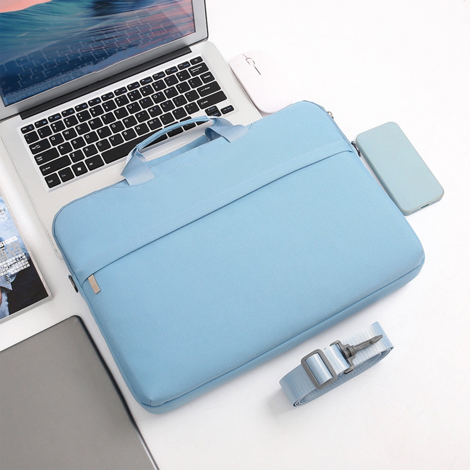 16 inch Laptop Computer PC Shoulder Bag Carrying Case,Water-Repellent Fabric Briefcase,Lightweight Toploader,Business Casual or School