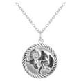 thumbnail image 2 of Reversible Capricorn Zodiac Sign Charm Coin Pendant Necklace in Solid Gold (20 Inches), 2 of 4