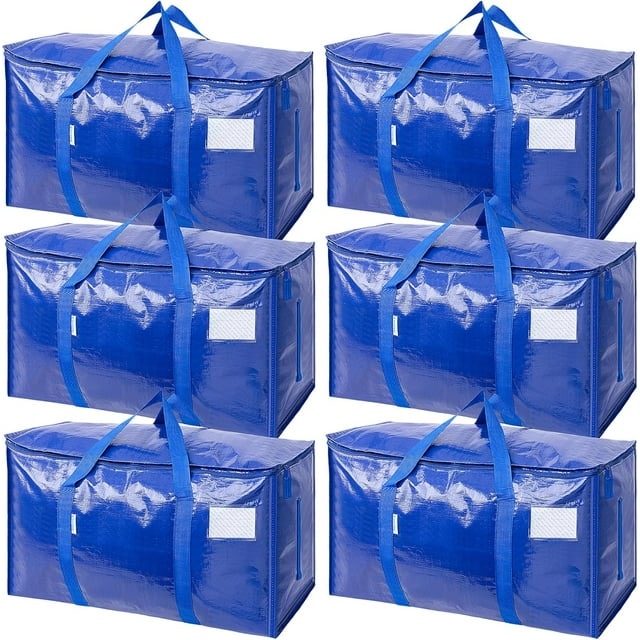 Bolsas para mudanza Extra Grandes con cremallera y asas resistentes Bolsas de almacenamiento duraderas para organizadores de armario y mudanzas