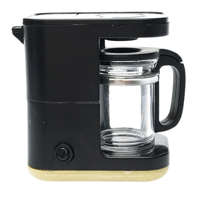 Modèle de Machine à Café Miniature, Processus d'Infusion Simulé Compact et Adorable, Parfait pour la Déco de Bureau à la Maison, Cadeau Unique pour les Amateurs de Café, Ornement de Collection de Mini Cafetière