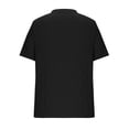 thumbnail image 4 of Liquidation! Hauts Grande Taille pour Femmes, Blouse à Manches Courtes d'Été pour Femmes, Haut Décontracté Uni à Col Rond et Manches Courtes pour Femmes, 4 of 5