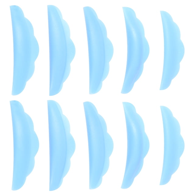 5 Pairs Eyelash Perm Gaskets Assist Devices for Eyelash Extension Reusable Silicone Eye Pasters Fake Eyelash Aid Tool Blue