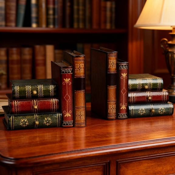 AuroraX Book Decor Home Decor,Storage Organizer Vintage Style Fake Book Simulation Book Book Box,Bookcase Decor Desk Decor Office Decor