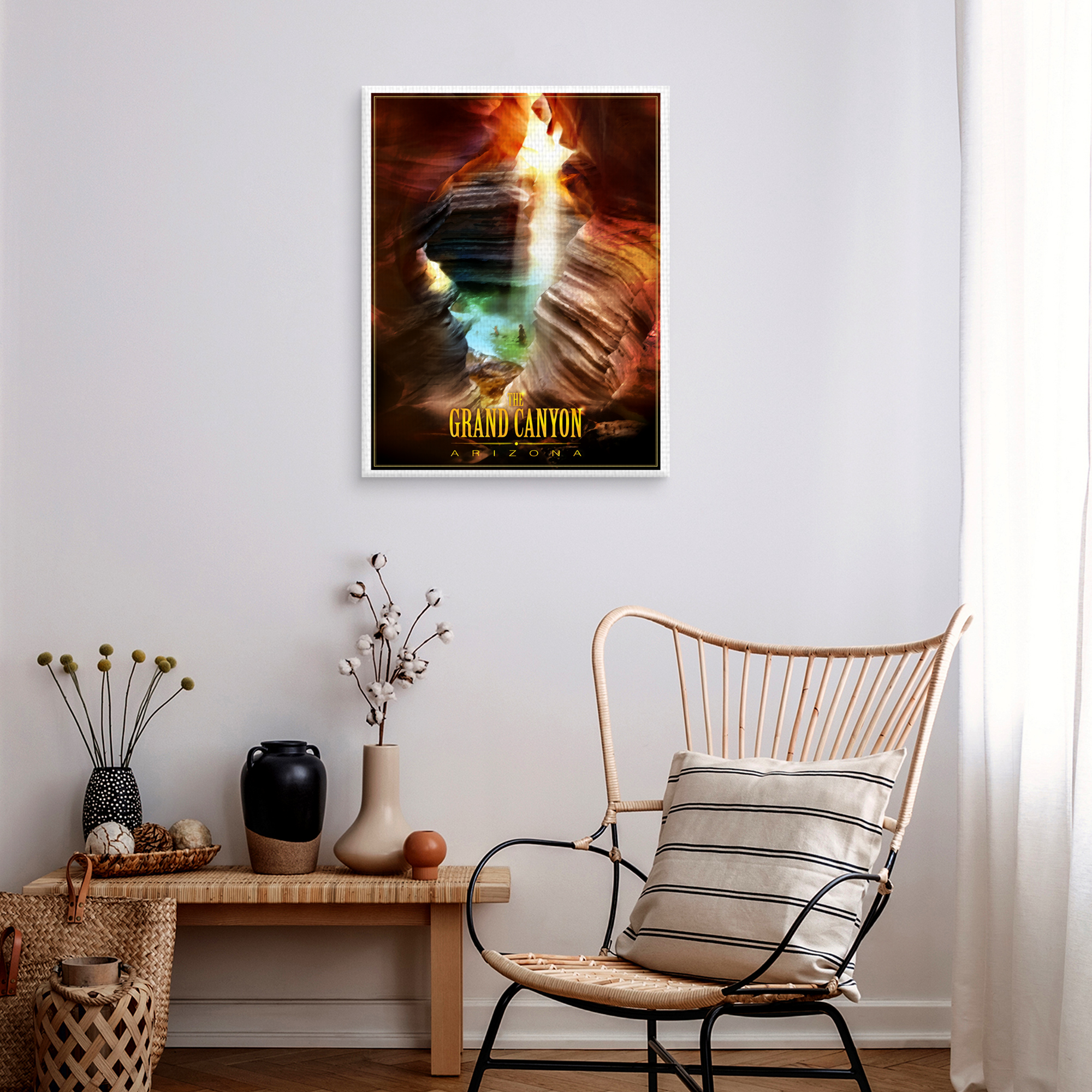 Grand Canyon Arizona by Old Red Truck Canvas Art