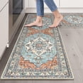thumbnail image 6 of Findosom 3pcs Kitchen Rugs Set,Washable Boho Farmhouse Kitchen Mats for Floor,Non Slip Kitchen Floor Mat Carpet Runner Rugs for Entryway Hallway Laundry Home Decor 20"x32"+20"x47"+20"x59" Orange, 6 of 8