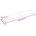 thumbnail image 2 of vidaXL Bathroom Countertop Light Brown 120x30x(2-4)cm Treated Solid Wood, 2 of 7