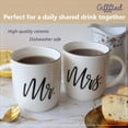 thumbnail image 6 of Triple Gifffted Mr and Mrs Coffee Mugs Couples Gifts Ideas for Christmas Wedding Anniversary Engagement Valentines His Hers Present,husband Wife Him Her Men Women Bride Groom Newlyweds, Ceramic 380ml, 6 of 8