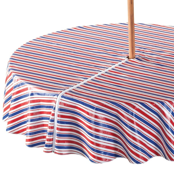 Patriotic Zippered Umbrella Table Cover70" Round