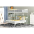 thumbnail image 2 of Metallic White Twin Over Full Bunk Bed With Desk - Metal Frame, Enhances Bedroom Aesthetics Integrated And , For Use, Fits Various Interpretations, 2 of 7