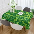 thumbnail image 6 of Green Shamrock Fabric Square Tablecloth - Waterproof and Wrinkle-Resistant Table Cloth 54x54 Inch Table Cover for Indoor & Outdoor Dining House Decor, 6 of 7