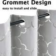 thumbnail image 5 of Junvictex Foil Silver-Grey Blackout Window Curtains for Bedroom 52"Wx95"L Modern Metallic Print,2 Panels, 5 of 7