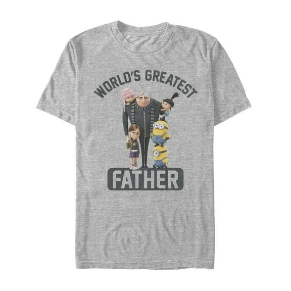 Men's Despicable Me World's Greatest Father  Graphic Tee Athletic Heather Medium