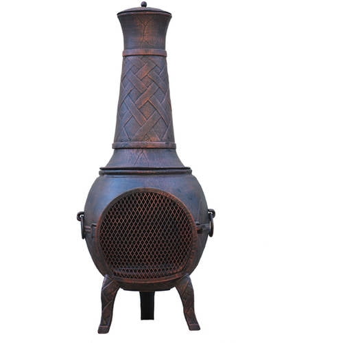Gardener Select Cast-Iron Weave Chiminea by Gardener Select