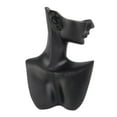 thumbnail image 1 of Busto de exhibición de joyería negra de resina, elegante maniquí para exhibir collares y aretes, para joyería., 1 of 14