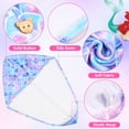 thumbnail image 4 of BUTORY 5Pcs Hair Towel Wrap Stong Absorbent Hair Drying Towel with Button Soft Comfortable Hair Turban Colorful Cute Hair Towel Absorbent Towel for Women Girls Children, 4 of 10