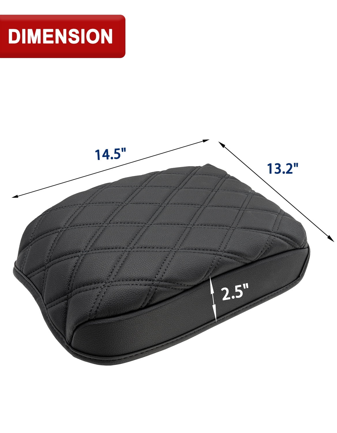 KBH Center Console Cover for Toyota Tacoma Accessories 2016-2023, Leather Middle Console Lid Armrest Cover for Car Interior, Black
