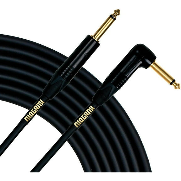 Mogami Gold Instrument Angled to Straight Cable 3 ft.