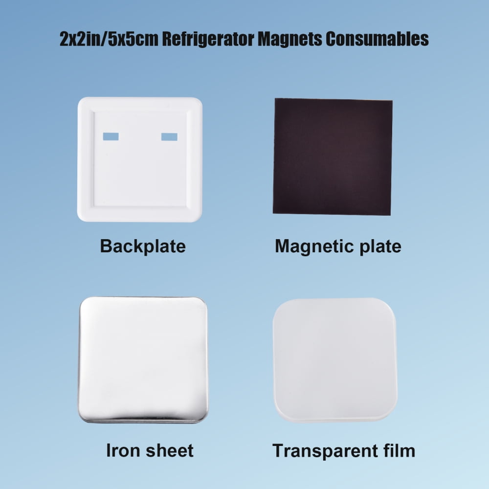 Magnet Maker Machine 2X2Inch Fridge Magnets Badge Maker Kit Button Badge Making with Paper Cutter Consumables for Any Place with Iron