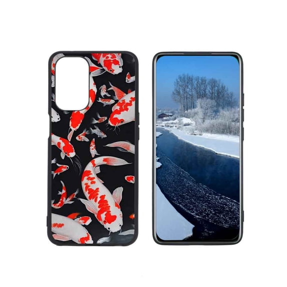 Compatible with OnePlus Nord N200 5G Phone Case, Koi-Fish-3 Case Men Women, Flexible Silicone Shockproof Case for OnePlus Nord N200 5G