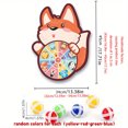 thumbnail image 1 of Set With 6 Sticky Balls And A Hook Kids Sticky Ball Dart Target Board Cartoon Animal Target Game(Foxes, Elephants, Dinosaurs) Outdoor Sports Indoor Cloth Toys Educational Board Games, 1 of 5