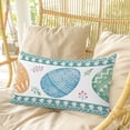 thumbnail image 4 of Blue Eggs Easter Pillow Covers, Linen Long Throw Pillow Case, Pink Spring Floral Elegant Pastoral Holiday Pillow Protector Decorative Cushion Cover for Living Room/Bedroom 20" x 36", 4 of 8
