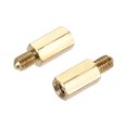 thumbnail image 4 of Uxcell Brass M4 11mm+6mm Male-Female Hex Standoff Screw Nut Kit 10 Sets, 4 of 5