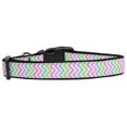 thumbnail image 1 of Summer Chevrons Nylon Dog Collar Large, 1 of 1