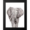 thumbnail image 2 of Nieman, Rachel 19x24 Black Modern Framed Museum Art Print Titled - Safari Elephant Peek-a-boo, 2 of 5