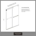 thumbnail image 5 of Vinnova Spezia 60" W x 58" H Double Sliding Frameless Glass Tub Door in Matte Black, 5 of 11