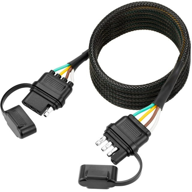 Extensión de cable para remolque Tecreddy, 12 m, 4 pines, 18 AWG, con cubierta antipolvo