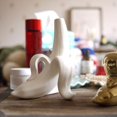 thumbnail image 2 of Autorización：Cerámica creativa escandinava para el hogar, jarrón con colgante de plátano de oro blanco mate, jarrón de mesa, jarrón de boca pequeña, tarro de flores, decoración del hogar Adepaton 2028222-1, 2 of 2