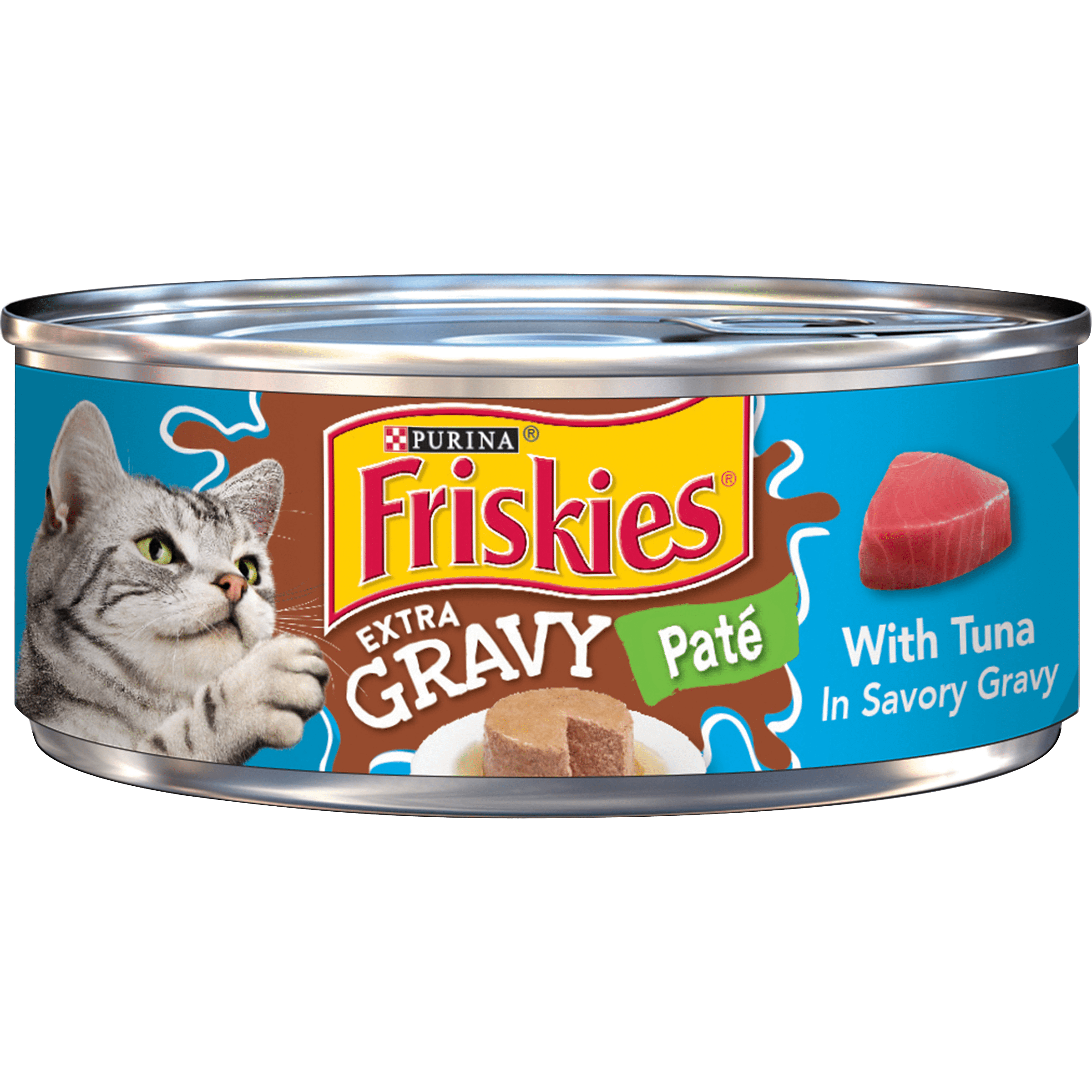 Friskies Gravy Pate Wet Cat Food, Extra Gravy Pate With Tuna in Savory