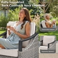 thumbnail image 5 of Arnahaishe Wicker Swivel Rocking Glider Chairs Set of 2 with Beige Cushions, All-Weather Outdoor Patio Chairs, 5 of 11