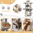 thumbnail image 4 of FOOWIN 70.8" Large Cat Tree, Multi-Level Cat Tower with Sisal Scratching Posts, Cat Activity Center Cat Play House, Gray, 4 of 9