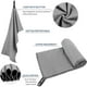 thumbnail image 4 of Toalla de playa ultrafina de microfibra para viajes al aire libre, de secado rápido, para deportes, ducha y acampada (gris), 4 of 6