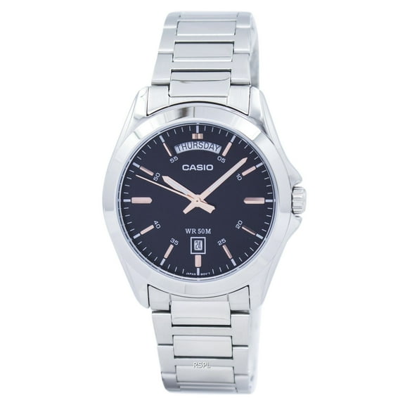 MTP1370D-1A2V Men's Standard Analog Stainless Steel Classic Day Date Watch