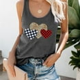 thumbnail image 2 of Cadeaux pour Maman Femmes Grande Taille Été Imprimé Animal Col Rond Sans Manches T-Shirt Haut Débardeur, 2 of 6