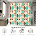 thumbnail image 6 of Vintage Colourful Shower Curtain Modern Mid Century Abstract Geometric Bathroom Curtain Boho Retro Classic 1950S 60S Bathtub Decor Fabric Waterproof Bath Curtain with 12 Hook 72x72 Inch, 6 of 6