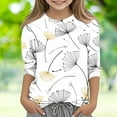 thumbnail image 2 of Girls 3/4 Sleeve T-shirts Crew Neck Colorblock Casual Fashion Raglan Tee Tops 3-14 Years Tshirts for Boys (11 Years, Gray 03), 2 of 5