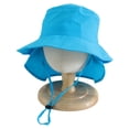 thumbnail image 5 of Toddler Baby Sun Hat Solid Color Unisex Kids Summer For Boys Girls Adjustable Beach Hats Age 1 7 Years Kids Sun Hat Bucket Hat for Boys Girls Summer Sun Protection, 5 of 5