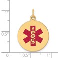 thumbnail image 2 of 14k Yellow Gold Medical Alert Necklace Charm Pendant, 2 of 6